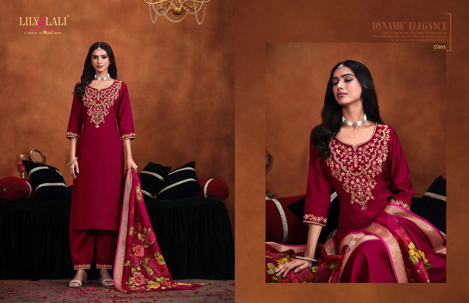 Mirror By Lily And Lali Viscose Kurti With Bottom Dupatta Suppliers In India